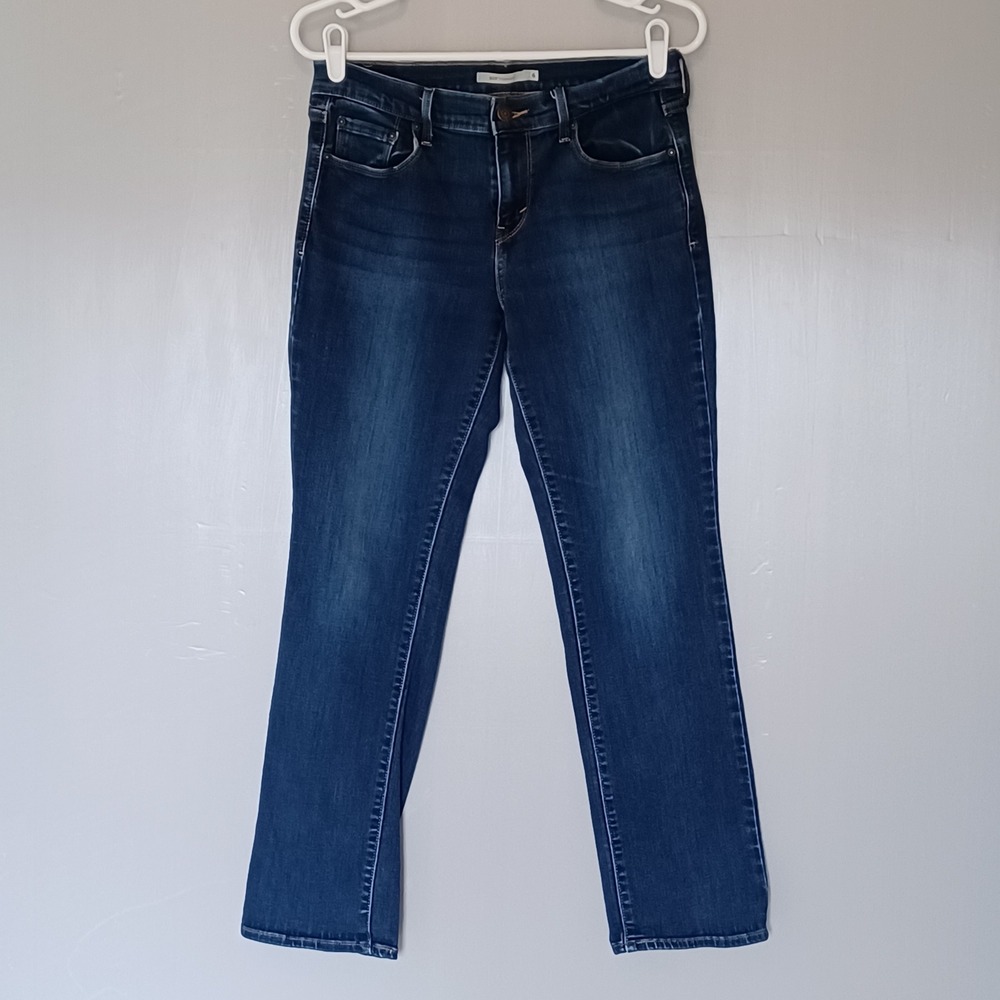 Levi's Jeans Womens 6 Blue 505 Straight Leg Dark Wash Denim Pants